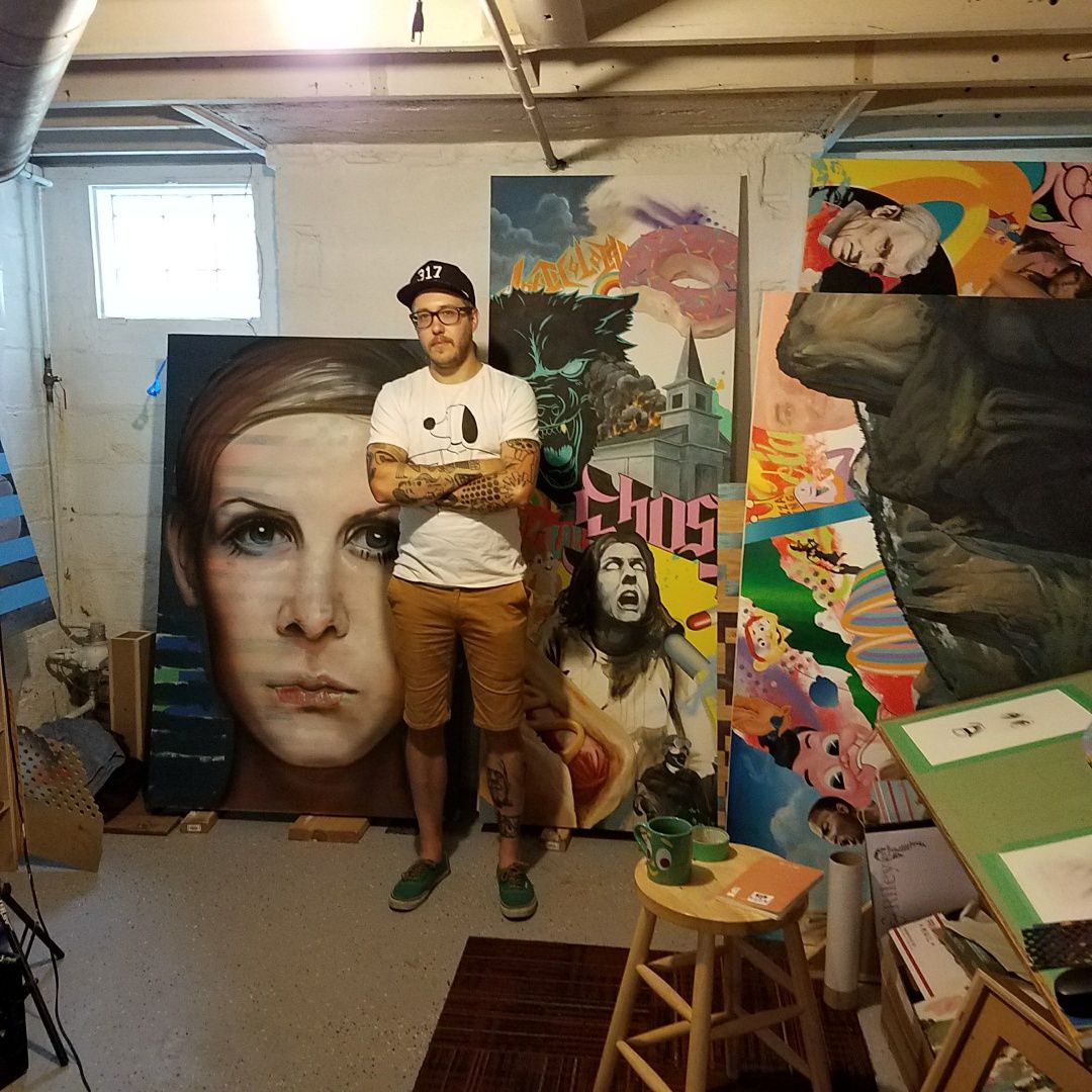 Martin Kuntz in his studio